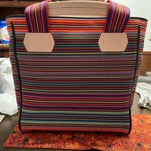 New Without Tags.  Consuela Colorful Striped Women's Tote Bag